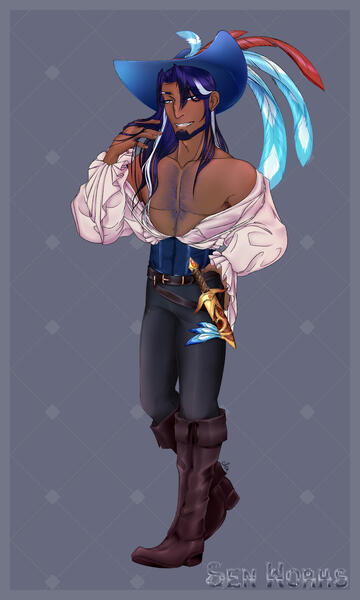 A close-up reference of Aellios Brightbrook (©acecicle.) featured as a Blood Elf (World of Warcraft™)